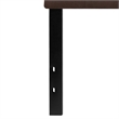 Pemberly Row Modern Tufted Queen Panel Headboard in Dark Brown
