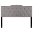 Pemberly Row Modern Tufted Queen Panel Headboard in Light Gray