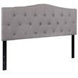 Pemberly Row Modern Tufted Queen Panel Headboard in Light Gray