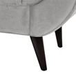 Pemberly Row Modern Tufted Flared Arm Entryway Bench Opal Gray