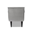 Pemberly Row Modern Tufted Flared Arm Entryway Bench Opal Gray