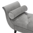 Pemberly Row Modern Tufted Flared Arm Entryway Bench Opal Gray