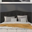 Pemberly Row Contemporary Tufted Queen Panel Headboard in Black