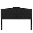 Pemberly Row Contemporary Tufted Queen Panel Headboard in Black