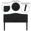 Pemberly Row Contemporary Tufted Queen Panel Headboard in Black