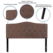 Pemberly Row Contemporary Tufted Queen Panel Headboard in Camel