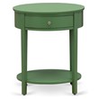 Pemberly Row Contemporary Asian Wood Nightstand in Clover Green