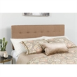Pemberly Row Modern King Fabric Panel Headboard in Camel Fabric