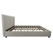 Pemberly Row Modern Upholstered Bed in King in Light Gray Linen