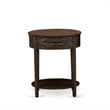 Pemberly Row Asian Wood Nightstand in Distressed Jacobean Brown