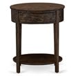 Pemberly Row Asian Wood Nightstand in Distressed Jacobean Brown