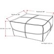 Pemberly Row Boho Square Large Coffee Table Pouf in Brown Faux Leather