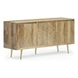 Pemberly Row Contemporary Solid Wood Sideboard Buffet in Natural