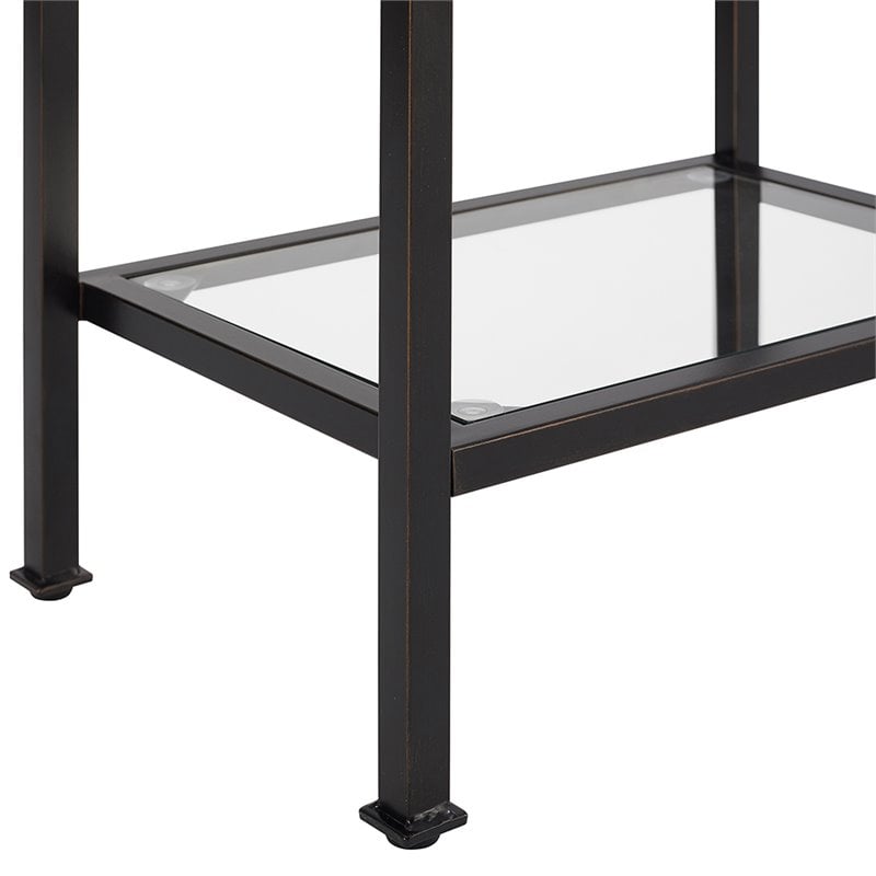 Pemberly Row 4 Shelf Metal Etagere Bookcase in Oil Rubbed Bronze