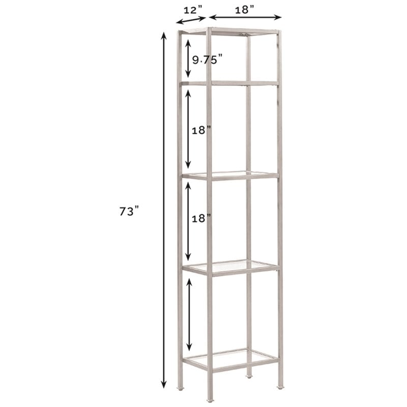 Pemberly Row 4 Shelf Metal Etagere Bookcase in Oil Rubbed Bronze