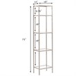 Pemberly Row 4 Shelf Metal Etagere Bookcase in Oil Rubbed Bronze