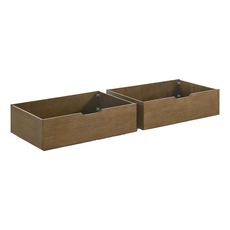 Pemberly Row Farmhouse Wood Small Drawers in Sand Dune (Set of 2)