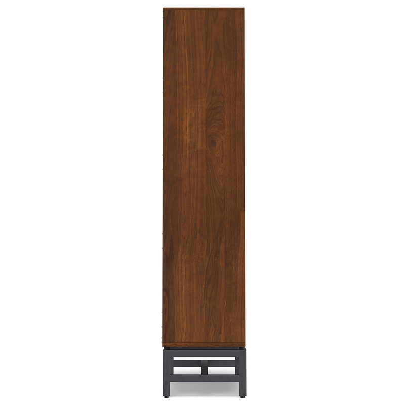 Pemberly Row 66 inch x 30 inch Industrial Bookcase in WALNUT Wood