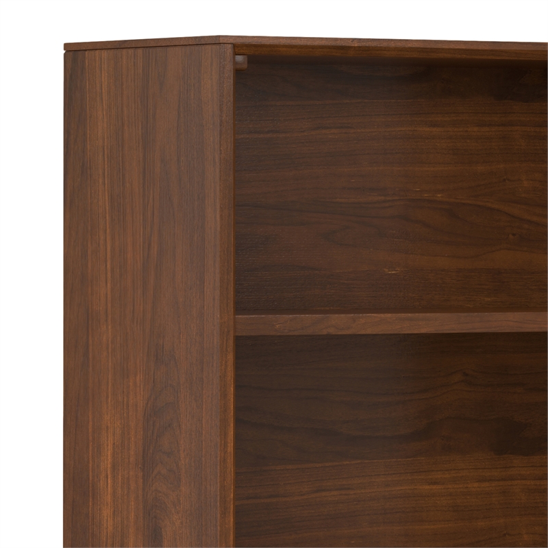 Pemberly Row 66 inch x 30 inch Industrial Bookcase in WALNUT Wood