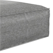 Pemberly Row Boho Square Pouf in Distressed Gray Vegan Faux Leather