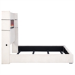 Pemberly Row 67-inch Fabric Upholstered Queen Fireplace Bed in Cream