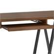 Pemberly Row Industrial 60 inch Wide Solid WALNUT Wood and Metal Desk