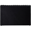 Pemberly Row Contemporary Deep Channel Tufted Rich Black Velvet Twin Bed