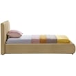 Pemberly Row Contemporary Deep Channel Tufted Rich Camel Velvet Twin Bed
