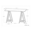 Pemberly Row Solid Wood Modern 50