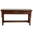 Pemberly Row Arts and Crafts 1 Drawer Wood Console Table in Walnut