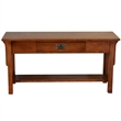 Pemberly Row Arts and Crafts 1 Drawer Wood Console Table in Cherry