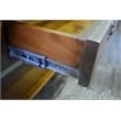 Pemberly Row Arts and Crafts 1 Drawer Wood Console Table in Cherry