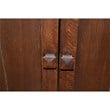 Pemberly Row Modern Arts and Crafts Wood Cabinet in Dark Walnut