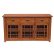 Pemberly Row Contemporary Arts and Crafts Wood Sideboard in Cherry