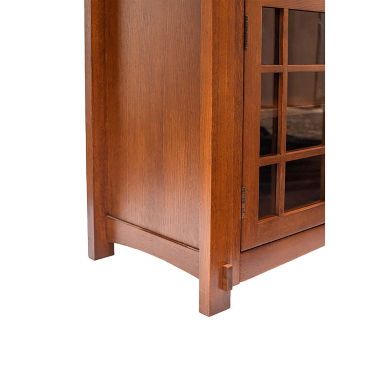 Pemberly Row Contemporary Arts and Crafts Wood Sideboard in Cherry