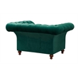 Pemberly Row Modern Craftsman Mission Fabric Arm Chair in Green