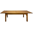 Pemberly Row Arts and Crafts Solid Wood Stow Leaf Dining Table in Cherry