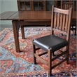 Pemberly Row Arts and Crafts Solid Wood Stow Leaf Table in Walnut