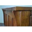 Pemberly Row Arts and Crafts Wood Library Desk w/ File Cabinet in Cherry