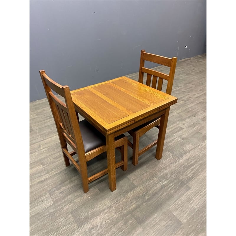 Pemberly Row Arts and Crafts Solid Wood Kitchen Table in Solid Cherry
