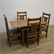 Pemberly Row Arts and Crafts Solid Wood Kitchen Table Set in Walnut/Oak