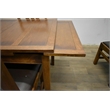 Pemberly Row Arts and Crafts Solid Wood Kitchen Table Set in Walnut/Oak
