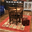 Pemberly Row Arts and Crafts Solid Wood Kitchen Table Set in Walnut/Oak