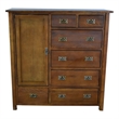 Pemberly Row Modern Craftsman 2-Shelf Solid Wood Chest in Walnut