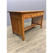 Pemberly Row Arts and Crafts Wood Writing Desk in Cherry Oak