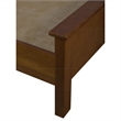 Pemberly Row Craftsman Mission Solid Wood Queen Panel Bed in Walnut