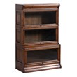 Pemberly Row Arts and Crafts Wood Barrister Bookcase in Walnut