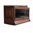 Pemberly Row Arts and Crafts Wood Barrister Bookcase in Walnut