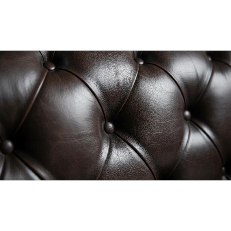Pemberly Row Top Grain Leather Chesterfield 118