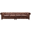 Pemberly Row Top Grain Leather Chesterfield Leather 118